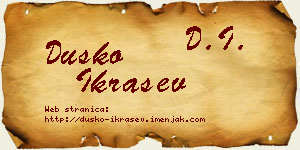 Duško Ikrašev vizit kartica